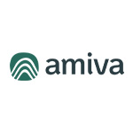 Logo: Amiva dunkelgraue Schrift auf weißem Hintergrund