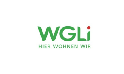Logo WGLi: Grüner Schriftzug mit rotem "i"-Punkt